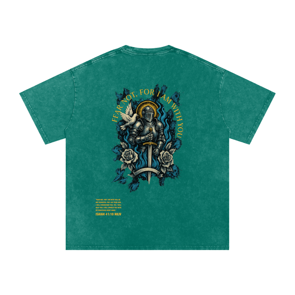 Camiseta "FEAR NOT" estilo lavado ácido