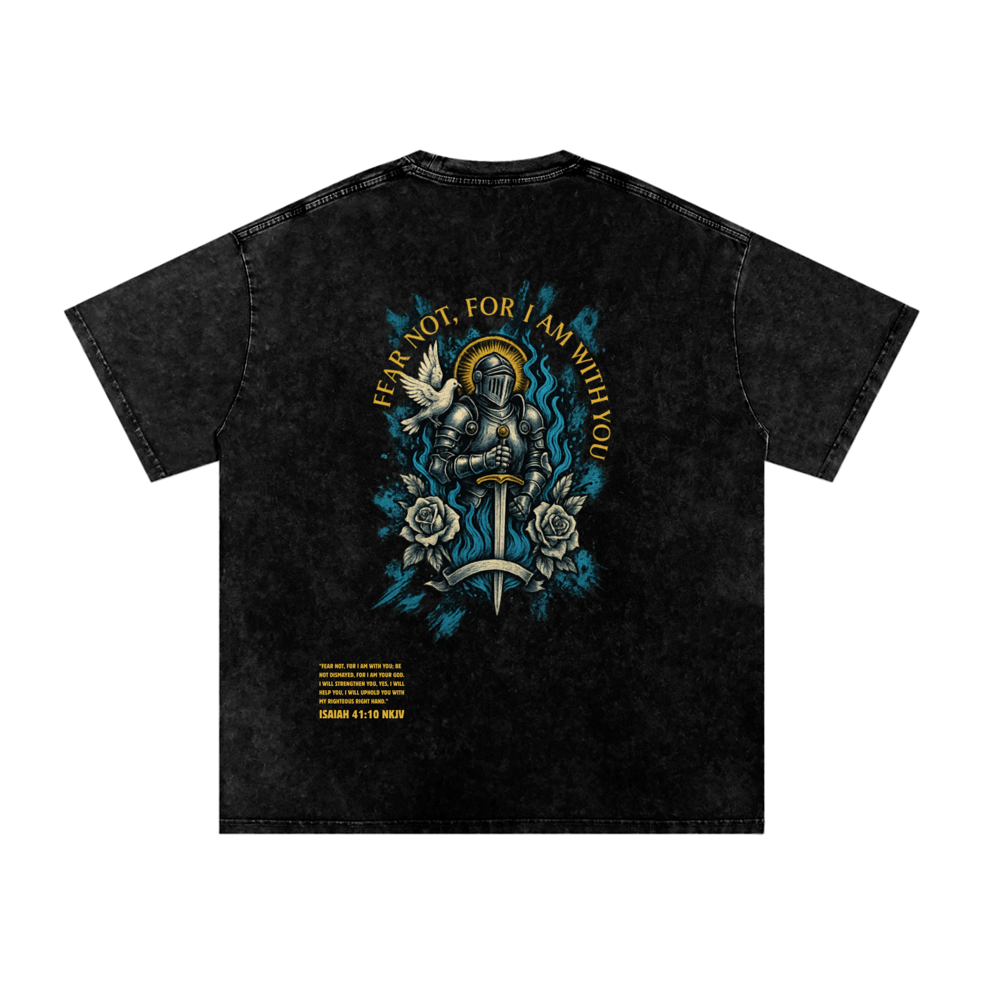 "FEAR NOT" T-shirt Acid wash style