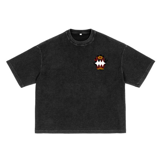 "He Has Risen" Waffle-Texture Washed Boxy T-Shirt