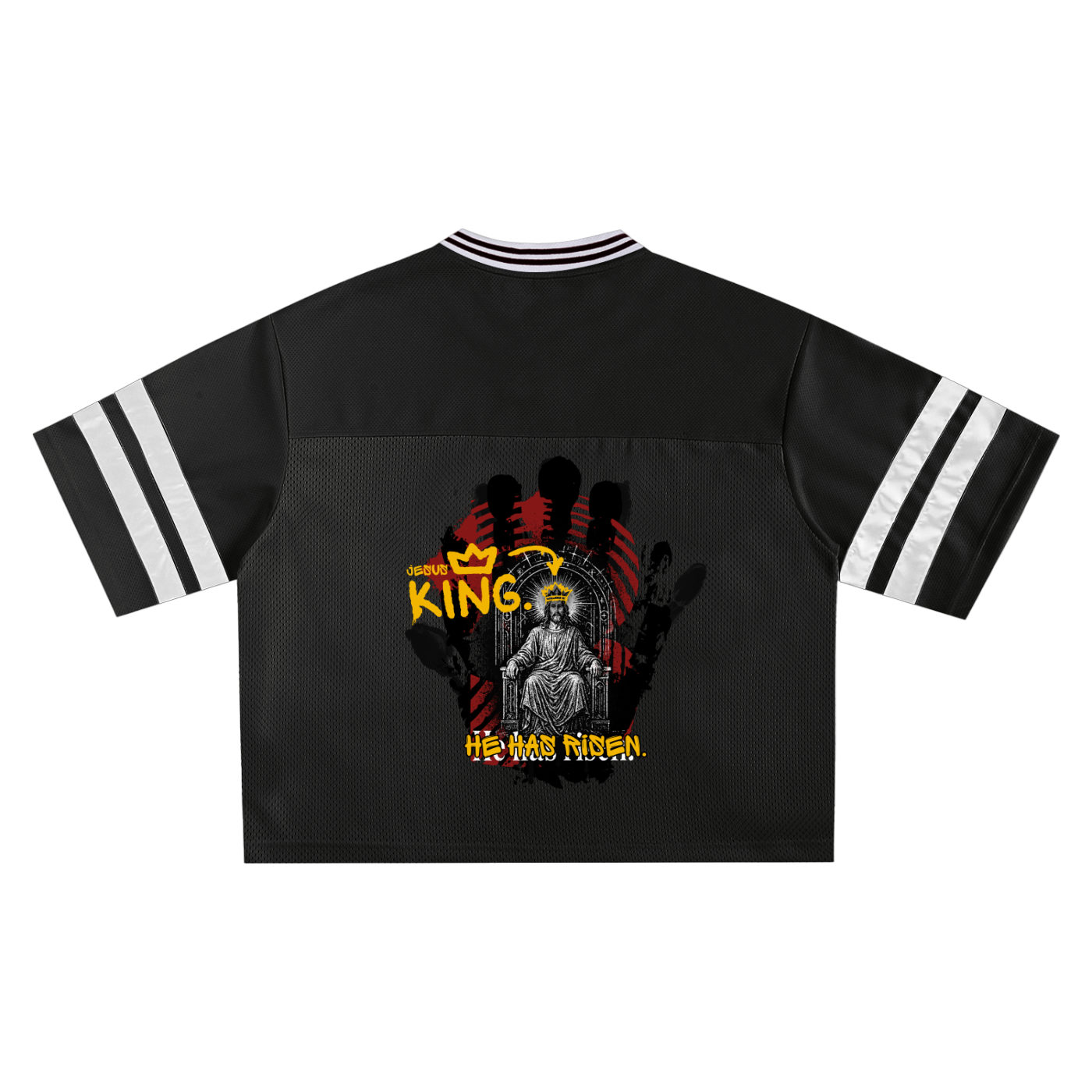 "He Has Risen" Taped Mesh Boxy T-shirt