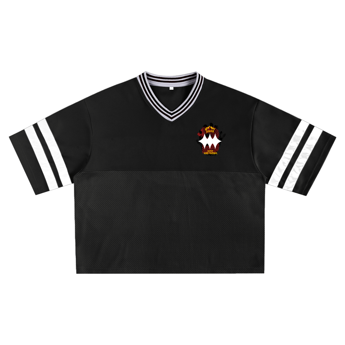 "He Has Risen" Taped Mesh Boxy T-shirt