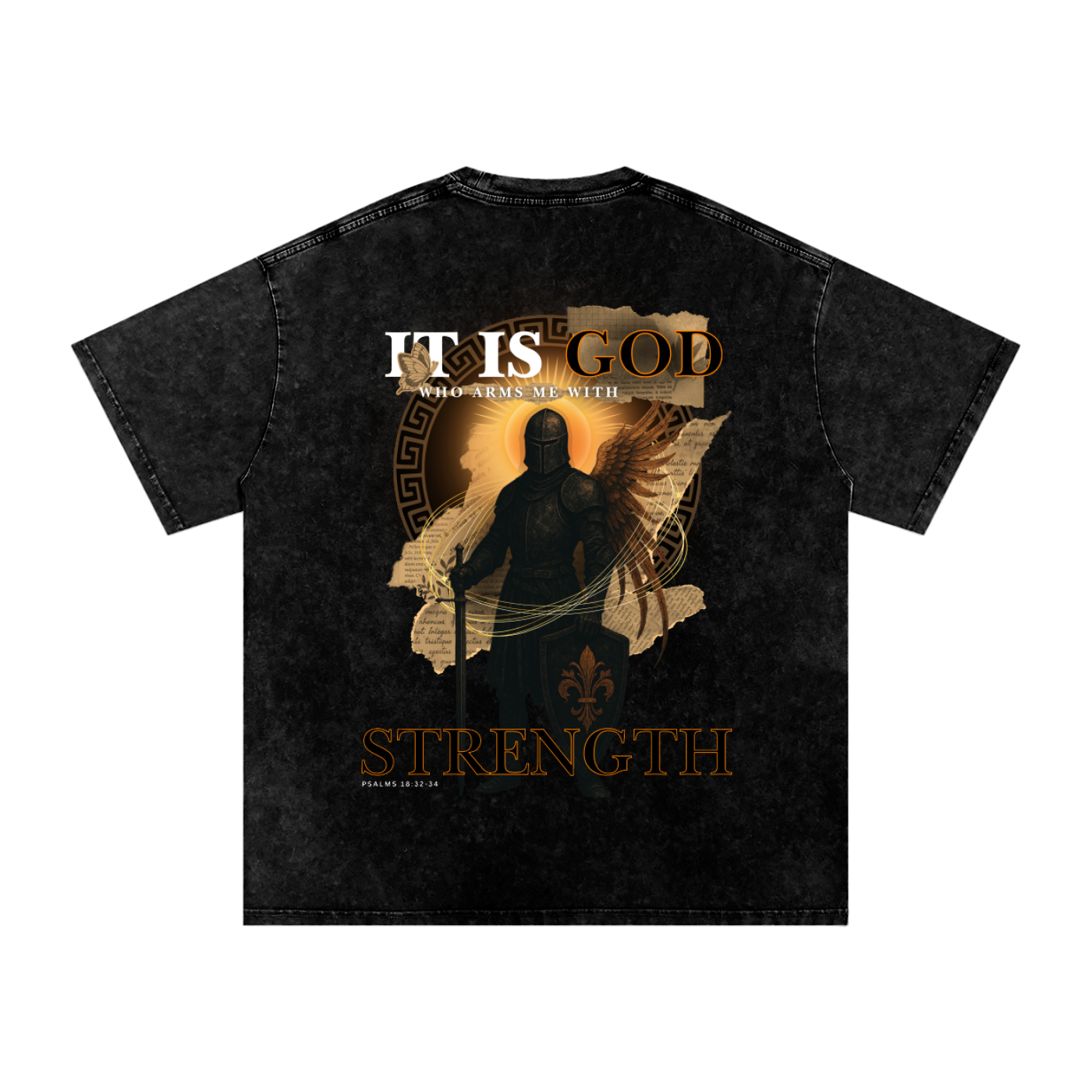 "It Is God" Acid Wash Oversize T-Shirt